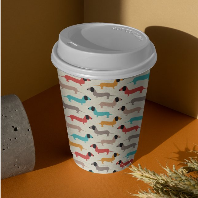 Multicolor Dog Cartoon Pappbecher (multicolor dog pattern kids,adult party stationery, birthday party use and throw paper cups)