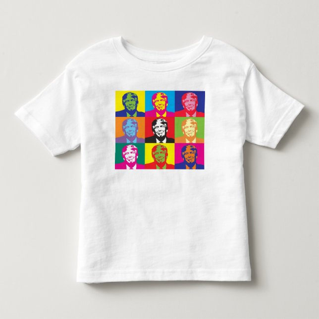 Multicolor Donald Trump Kleinkind T-shirt (Vorderseite)