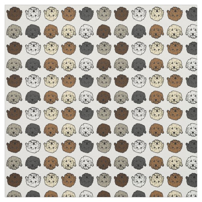 Multicolor-Doodhunde Stoff (Muster)