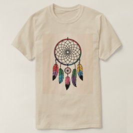 Multicolor Dreamcatcher Gold Hintergrund T-Shirt