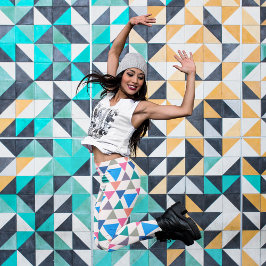 Multicolor-Dreieck Leggings