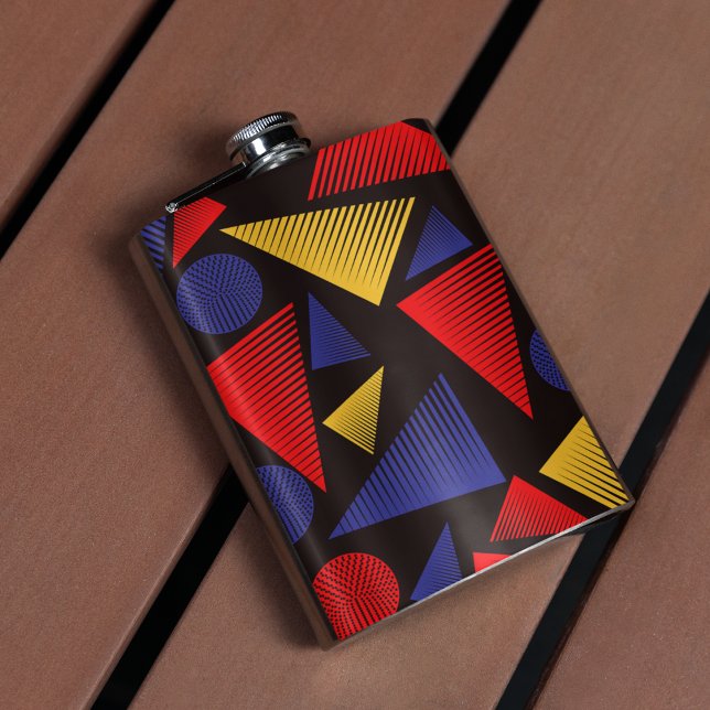 Multicolor-Dreieck-Muster Flachmann (FLASK)