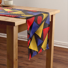 Multicolor-Dreieck-Muster Kurzer Tischläufer