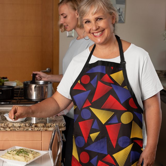 Multicolor-Dreieck-Muster Schürze (multicolor geometric shape apron)