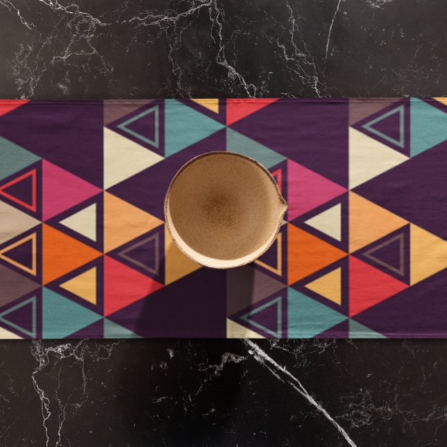 Multicolor-Dreieck-Schnittplatine Großer Tischläufer (triangle  table runner)