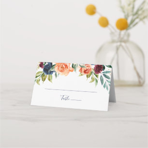 Multicolor Elegant Floral Wedding Platzkarte