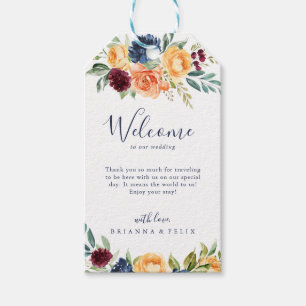 Multicolor Elegant Hochzeitsempfang Geschenkanhänger