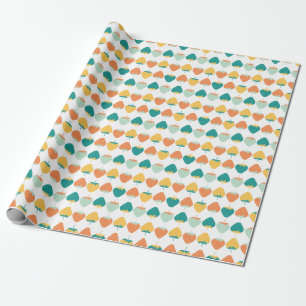 Multicolor Erdbeeren: Vintages Fruchtmuster. Geschenkpapier
