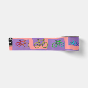 Multicolor-Fahrräder Satinband