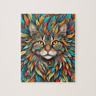 Multicolor Feathers Cat 737