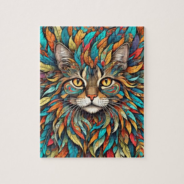 Multicolor Feathers Cat 737 (Vertikal)