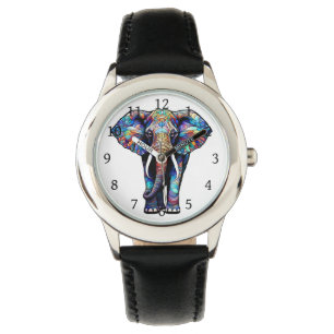 Multicolor-Festgläser-Elephant 3 Armbanduhr
