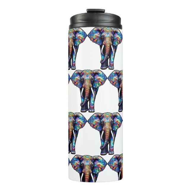 Multicolor-Festgläser-Elephant 3 Thermosbecher (Vorderseite)