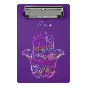 Multicolor Filigree Hamsa Mini Klemmbrett