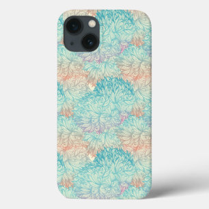Multicolor Floral Doodle Muster iPhone 13 Hülle