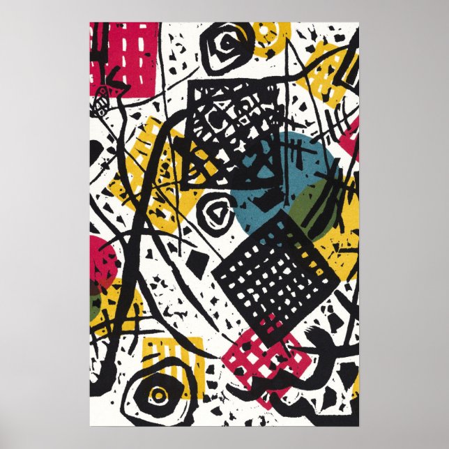 Multicolor Funky Abstrakt Art Poster (Vorne)