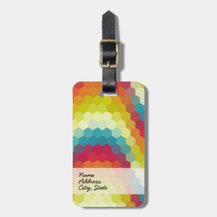 Multicolor Geometric Hexagon Muster Gepäckanhänger