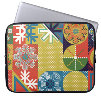 Multicolor Geometrie: Hintergrund der lokalen Schn Laptopschutzhülle
