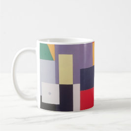 Multicolor-geometrische abstrakte Collage Kaffeetasse