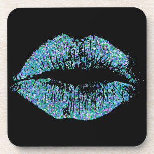 Multicolor-Glitzer-Lippen #6 Untersetzer