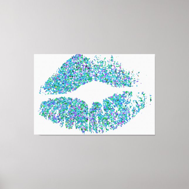 Multicolor Grit Glitzer Lips #31 Leinwanddruck (Vorderseite)