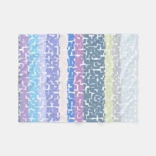 Multicolor grün/Limon/grau/beige/rosa/Lila/blau Fleecedecke