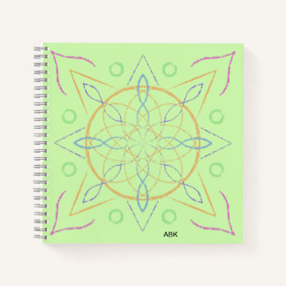 Multicolor HandGezeichnet Mandala Notizbuch