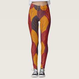 Multicolor-Herbstlaub Leggings