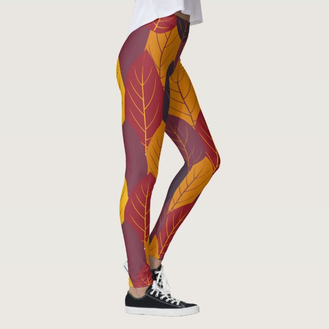 Multicolor-Herbstlaub Leggings (Rechts)