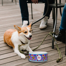 Multicolor-Herz-Augapfel-Collage farbig Napf