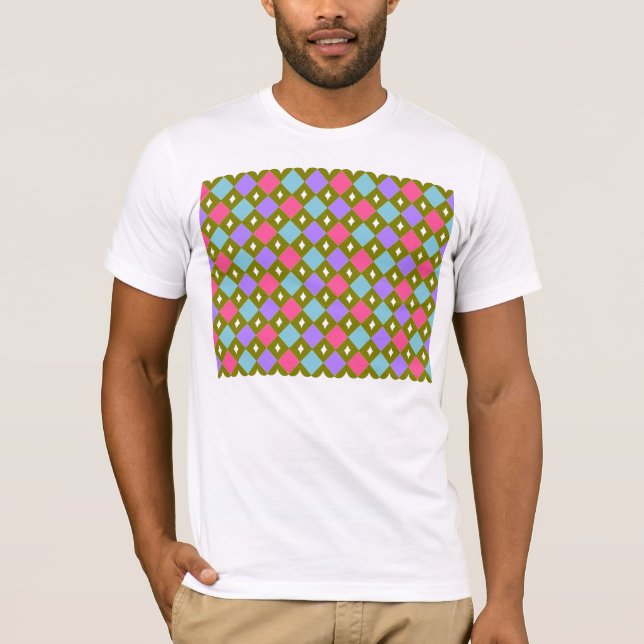 Multicolor Honeycomb Mens T-Shirt (Vorderseite)