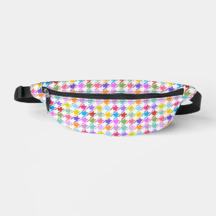 Multicolor Houndstooth+Motif blanc