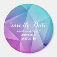 Multicolor Jewel Tones Speichern Sie das Date Magn