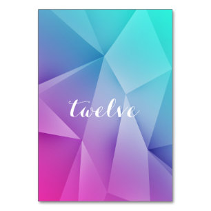 Multicolor Jewel Tones Tischnummer Card