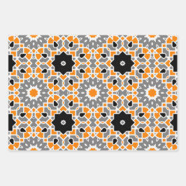 Multicolor Kaleidoskopische marokkanische Mosaikmu Geschenkpapier Set