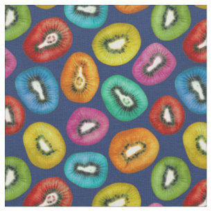 Multicolor-Kiwi-Muster Stoff