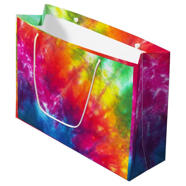 Multicolor-Krawatte Große Geschenktüte (Vorderseite Schrägansicht)