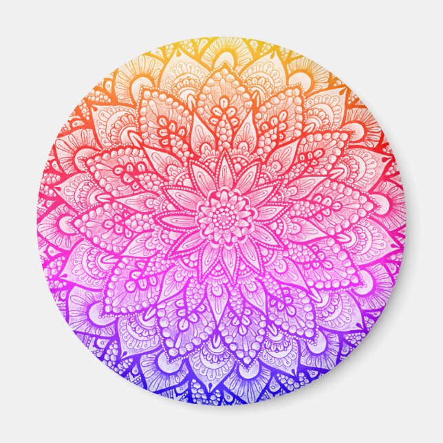 Multicolor Mandala Design Original Art  Magnet (Vorne)