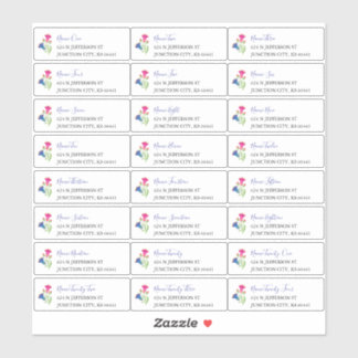 Multicolor Mexican Floral Guest Address Labels