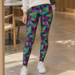 Multicolor-Misch-Tierdruck Leggings