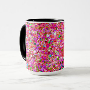 Multicolor Mosaic Modern Grit Glitzer #4 Tasse