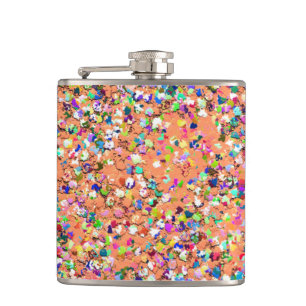 Multicolor Mosaic Modern Grit Glitzer #5 Flachmann