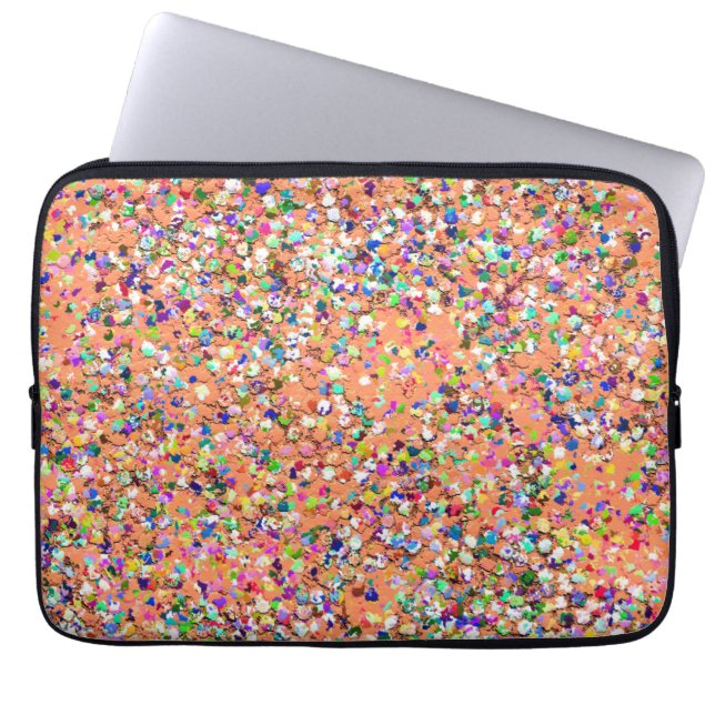 Multicolor Mosaic Modern Grit Glitzer #5 Laptopschutzhülle (Vorderseite)