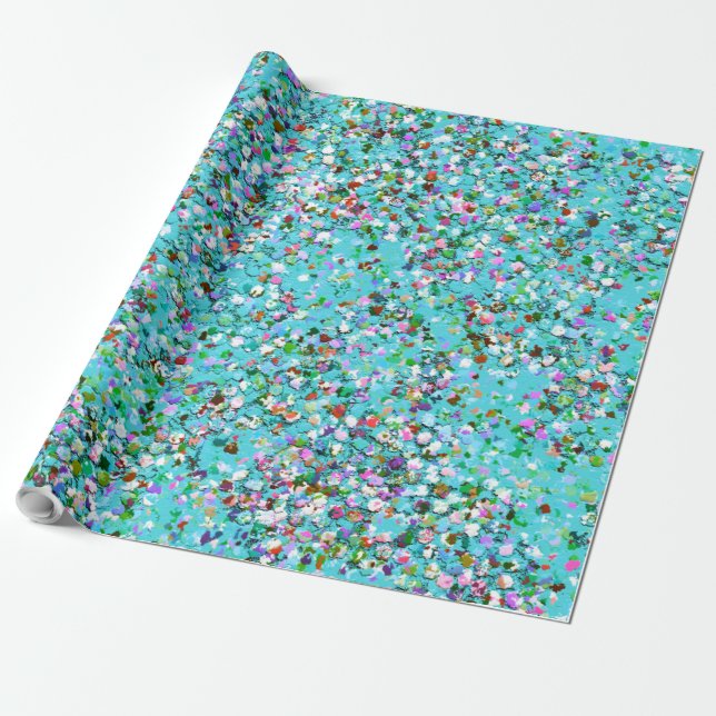 Multicolor Mosaic Modern Grit Glitzer #7 Geschenkpapier (Ungerollt)