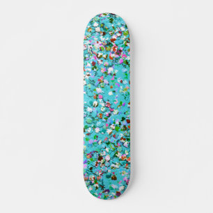 Multicolor Mosaic Modern Grit Glitzer #7 Skateboard