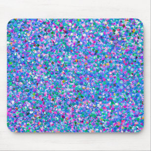 Multicolor Mosaic Modern Grit Glitzer Mousepad