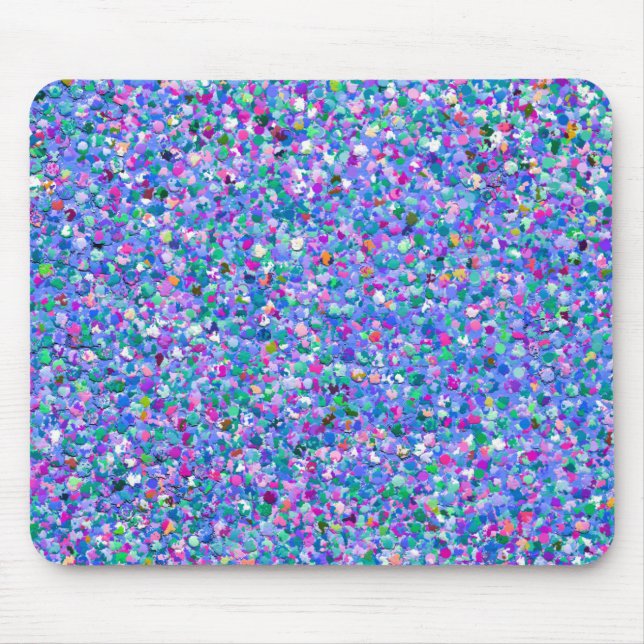 Multicolor Mosaic Modern Grit Glitzer Mousepad (Vorne)