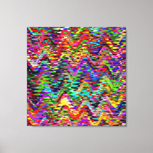 Multicolor Mosaic Wave Muster #4 Leinwanddruck