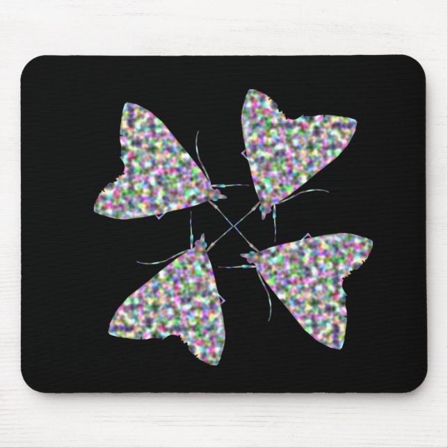 Multicolor Moth Art Mousepad (Vorne)