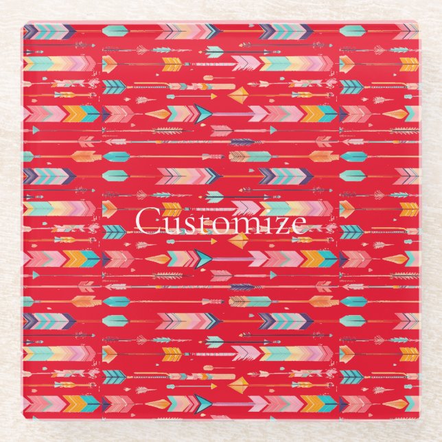 Multicolor-Muster Thunder_Cove Glasuntersetzer (Vorderseite)